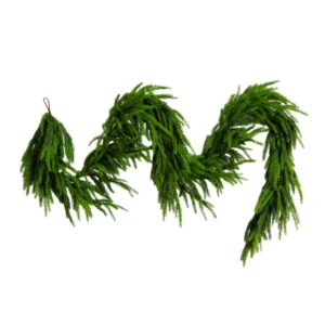 10 Ft Artificial Norfolk Island Pine Garland Real Touch Natural Look Holiday