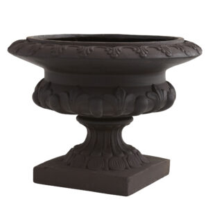 12.5 Inch Iron Finished Decorative Urn Indoor Outdoor Planter Tall Stylish