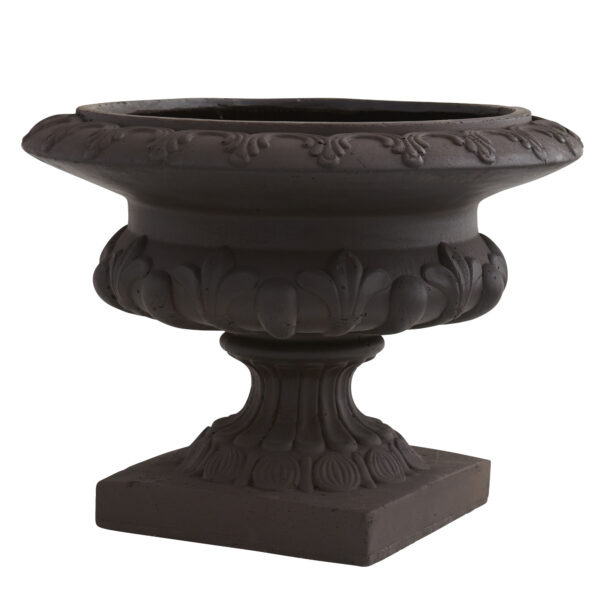 12.5 Inch Iron Finished Decorative Urn Indoor Outdoor Planter Tall Stylish