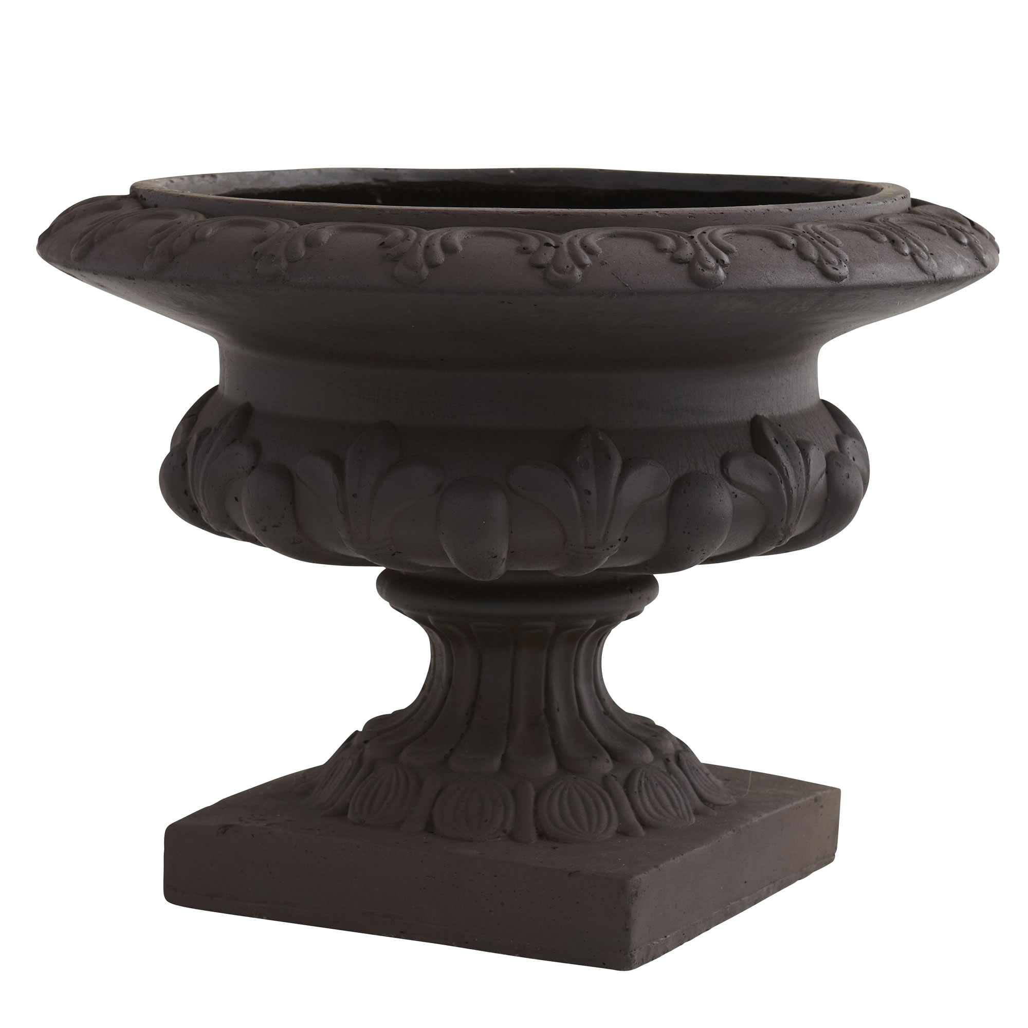 12.5 Inch Iron Finished Decorative Urn Indoor Outdoor Planter Tall Stylish