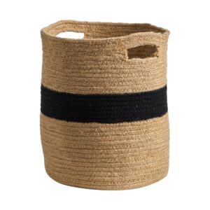 Handmade Natural Cotton Basket 13.5 Inch Rustic Planter Boho Minimalist Decor