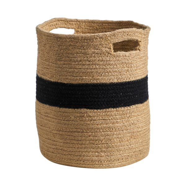 Handmade Natural Cotton Basket 13.5 Inch Rustic Planter Boho Minimalist Decor