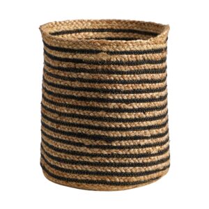 Handmade Natural Jute Basket 13.5 Inch Rustic Planter Boho Decor