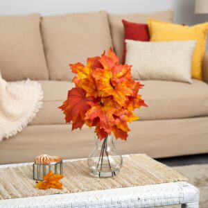 18-autumn-maple-leaf-artificial-plant-in-glass-planter