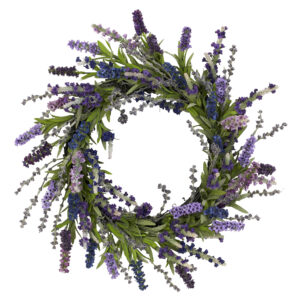 20 Inch Lavender Wreath Wild Look Circular Symmetry Wall Decor Gift