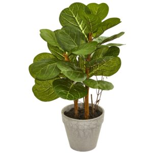 22 Inch Fiddle Leaf Artificial Plant Tropical Home Office Decor 22 Height