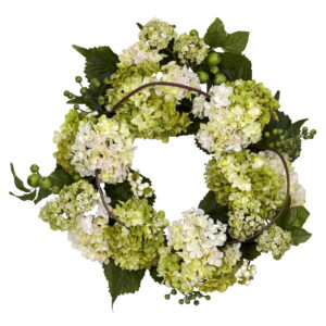 22 Inch Hydrangea Wreath Light Shades Durable Decorative Accent