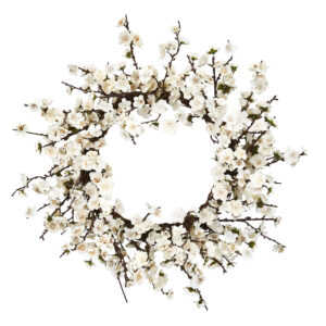 24 Inch Plum Blossom Wreath Artificial Flower Decor Window Display Wedding