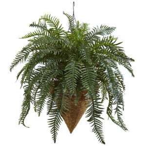 33 Inch Giant River Fern Hanging Basket Cone Pot Indoor Decor