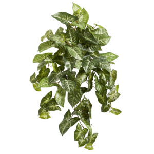 34 Inch Nepthytis Artificial Hanging Plant Set of 3 Realistic Greenery Decor