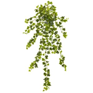 35 Inch Ivy Artificial Hanging Plant Set of 4 Realistic Green Foliage Decor