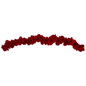 5 Foot Amaryllis Garland Red Floral Garland Holiday Decoration