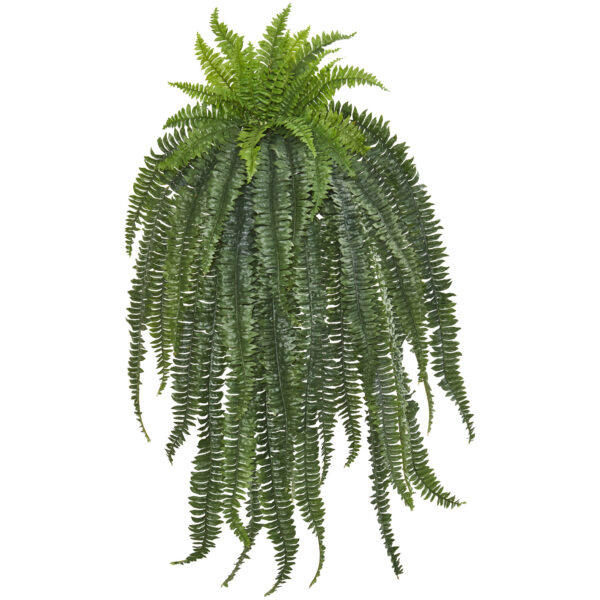 58 Inch Boston Fern Artificial Hanging Plant Realistic Greenery Decor