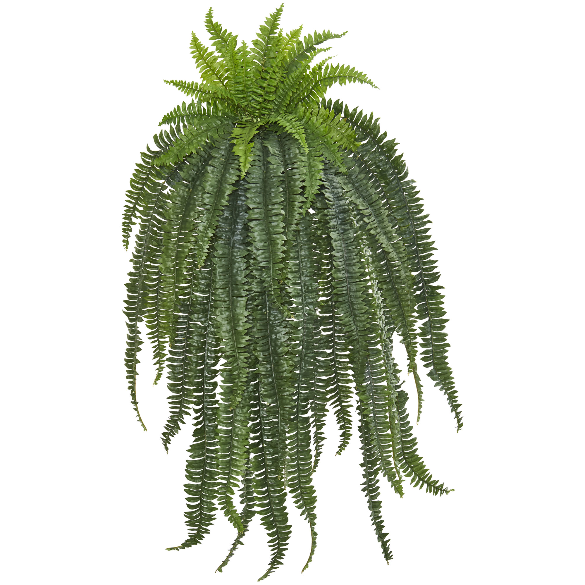 58 Inch Boston Fern Artificial Hanging Plant Realistic Greenery Decor