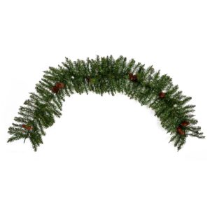 6 Foot Pines Pinecones Christmas Garland 150 Leaves 50 LED Lights Decorative