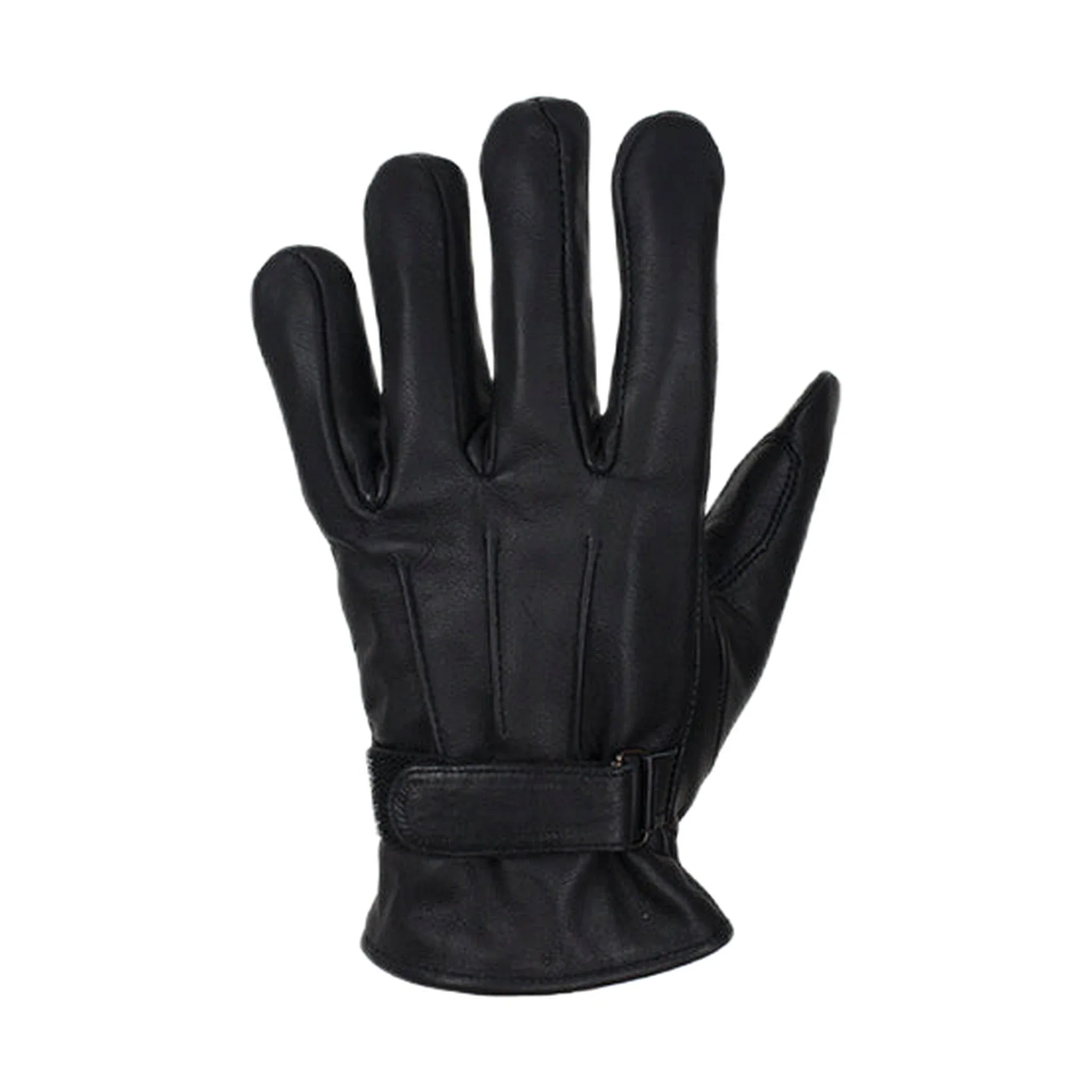 Ladies' Black Naked Leather Gloves