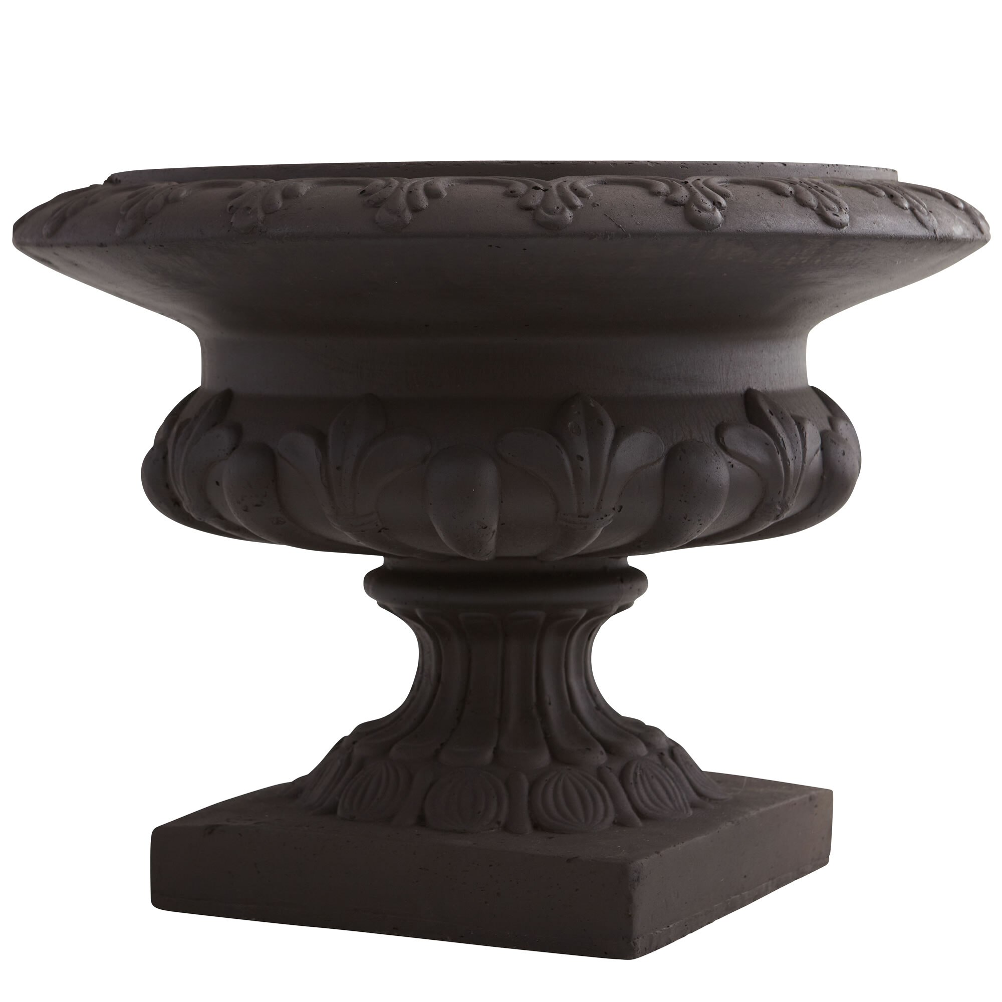 12.5 Inch Iron Finished Decorative Urn Indoor Outdoor Planter Tall Stylish - Image 2