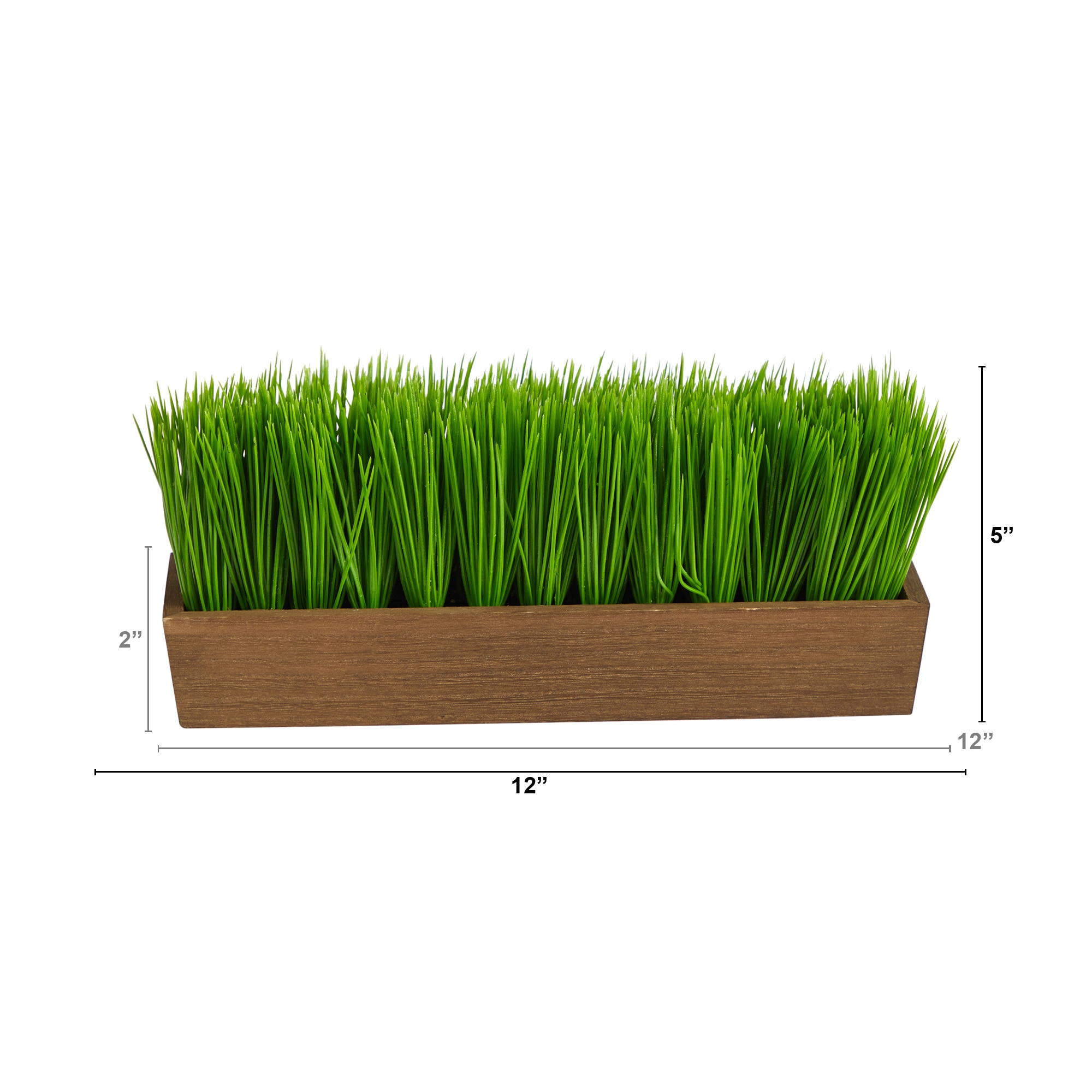 12 Inch Artificial Grass Plant Decorative Planter Faux Greenery Office Decor - Image 2