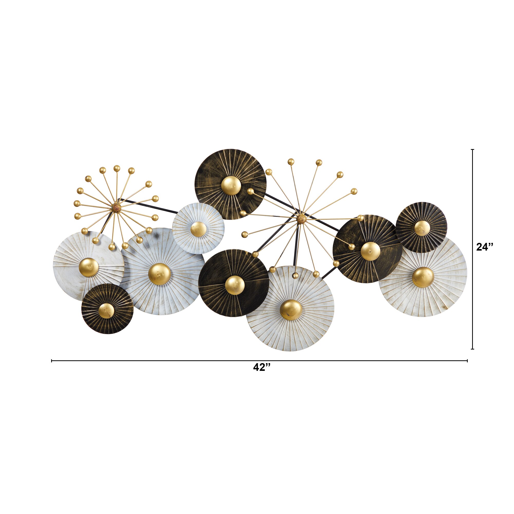 3.5 Ft x 2 Ft Urban Layered Metal Wall Art Decor Modern 3D Metal Sculpture - Image 2