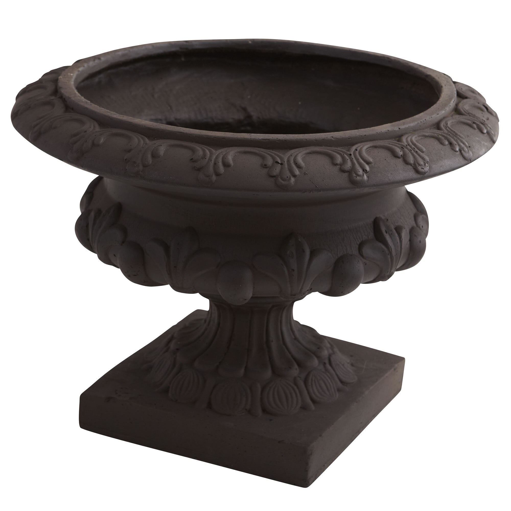 12.5 Inch Iron Finished Decorative Urn Indoor Outdoor Planter Tall Stylish - Image 3