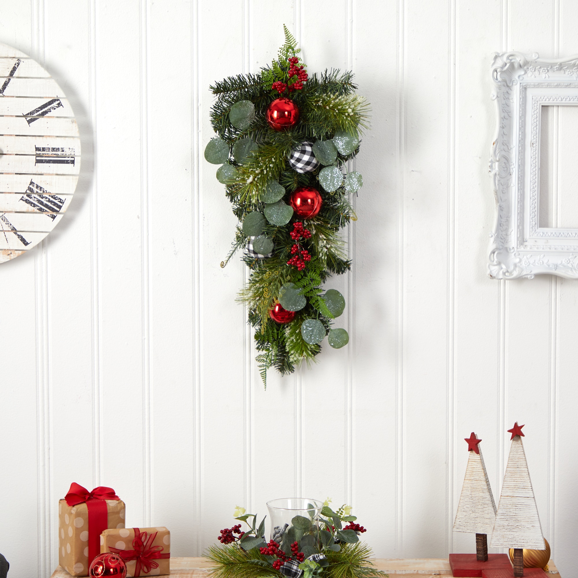 26 Inch Holiday Christmas Greenery Ornament Artificial Swag Decor - Image 3