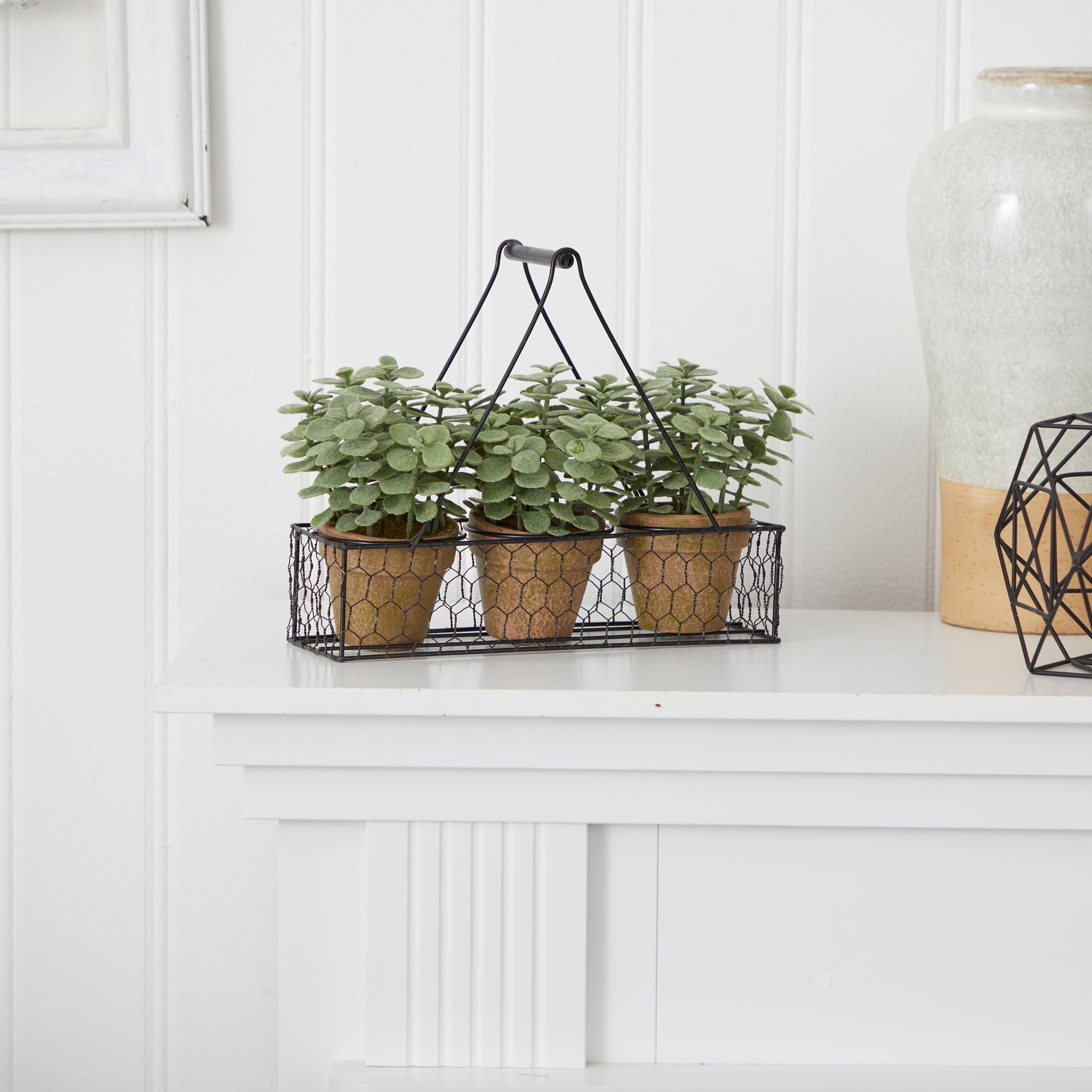 7 Inch Mini Jade Artificial Plant Hanging Planter Bendable Branches Decor - Image 3