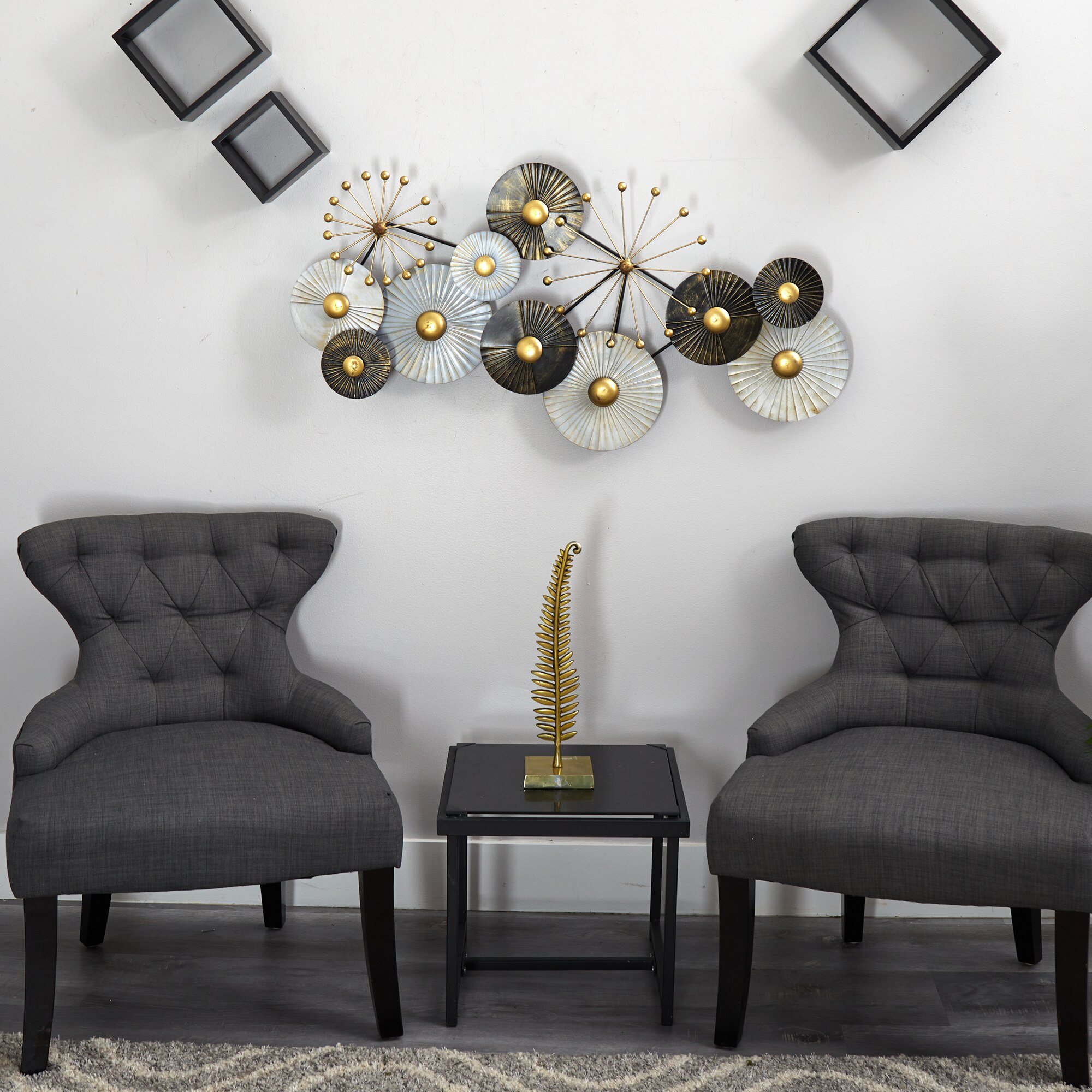 3.5 Ft x 2 Ft Urban Layered Metal Wall Art Decor Modern 3D Metal Sculpture - Image 4