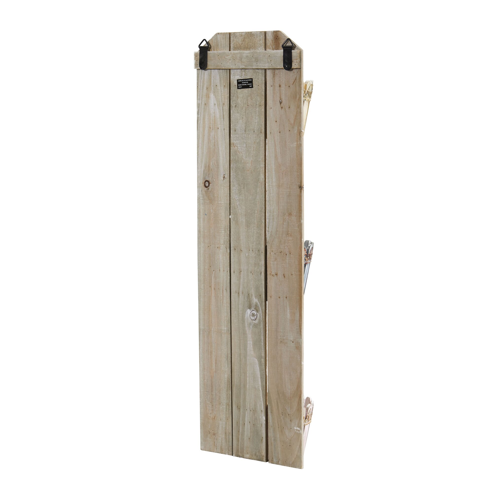 35 Inch Triple Wall Planter Vertical Rustic Three Basket Plant Holder - Image 4
