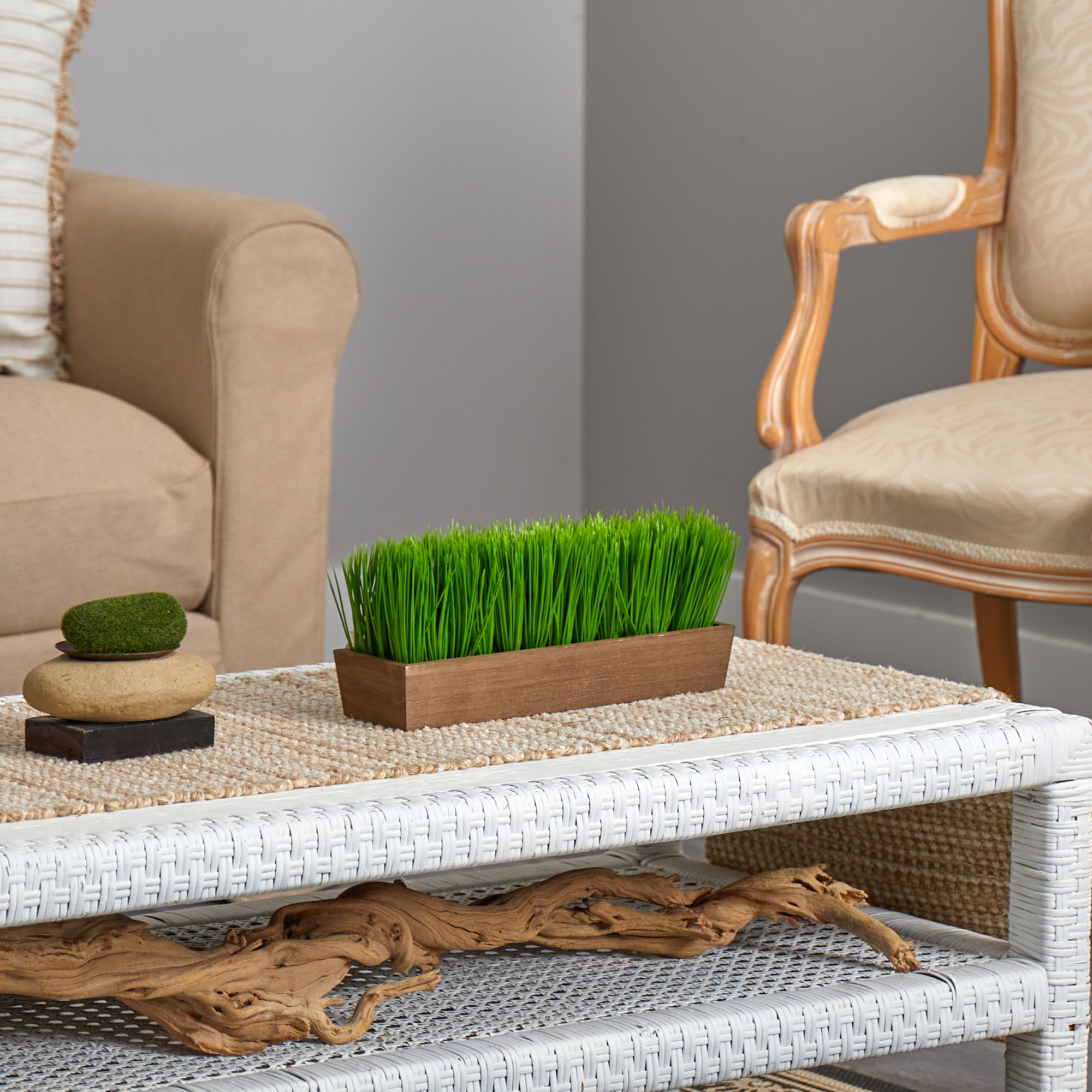 12 Inch Artificial Grass Plant Decorative Planter Faux Greenery Office Decor - Image 5