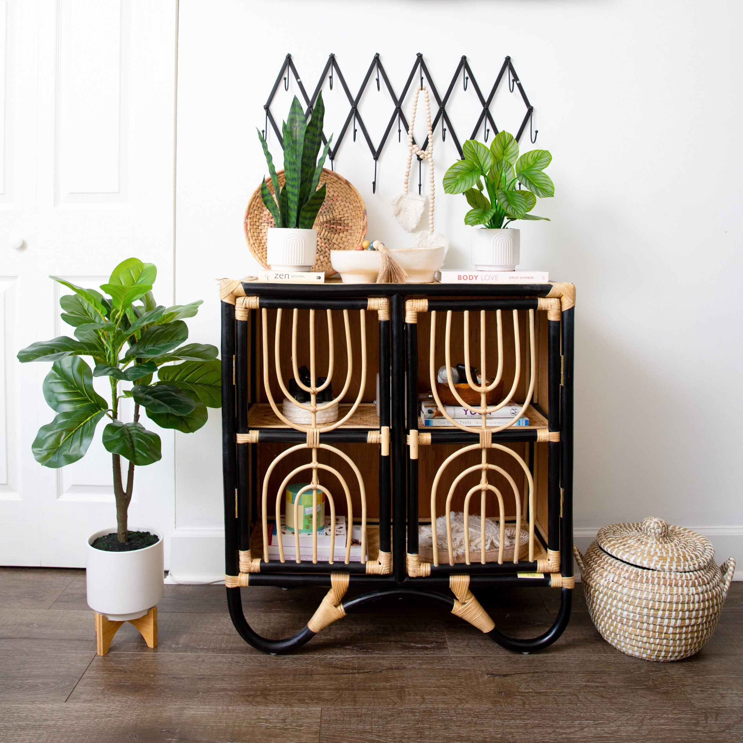 12 Inch Artificial Calathea Plant with Decorative Planter Tropical Leaf Pattern - Image 7