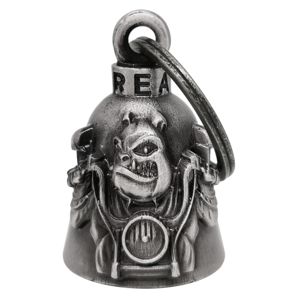 Motorcycle Bell Dream Apparel Bull Dog Bully Design Chrome Steel
