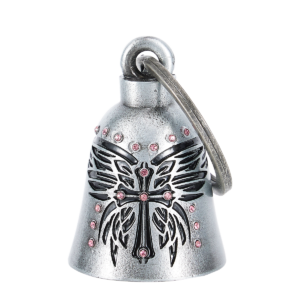 Motorcycle Bell Dream Apparel Celtic Cross Butterfly Wings Pink Rhinestones