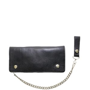 Men's Black 3 Component Naked Cowhide Leather Wallet