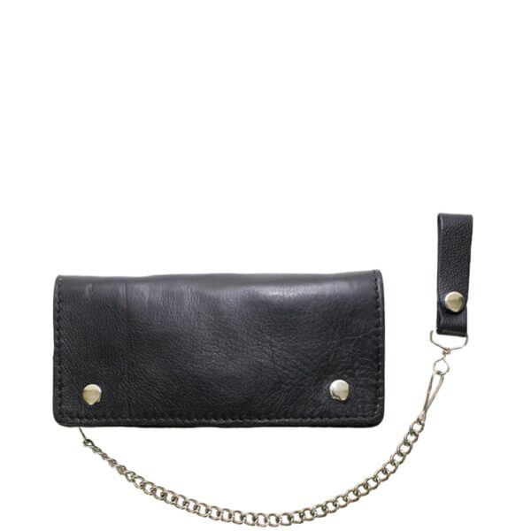 Men's Black 3 Component Naked Cowhide Leather Wallet