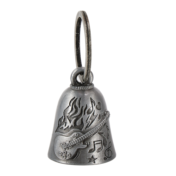 Motorcycle Bell Dream Apparel Flaming Guitar Magnesium Alloy Good Luck Charm