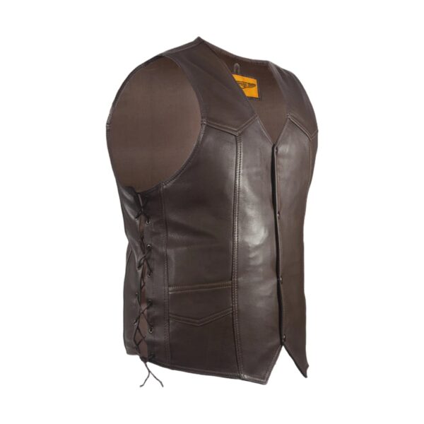 Mens Brown Leather Vest