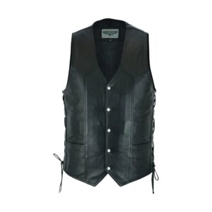 Mens Traditional Vest Heavy Duty Side Laces