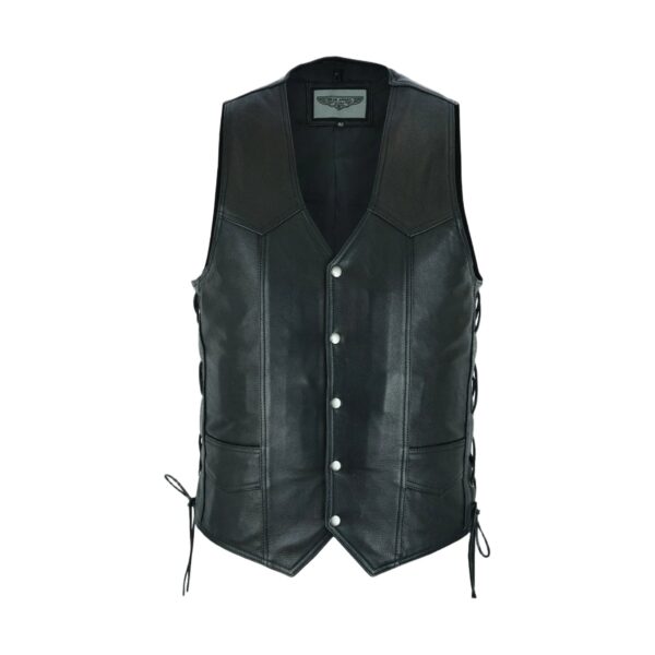 Mens Traditional Vest Heavy Duty Side Laces