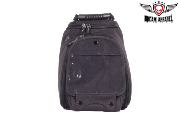 Motorcycle Magnetic Tank Bag Scratch Resistant with Clear GPS Window 13x9.5x5