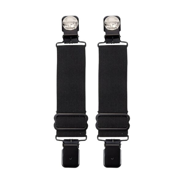Nickled Buffalo Head Alligator Boot Clips