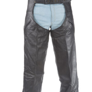 One Panel Motorcycle Chaps Genuine Leather Side Zipper Heavy Duty Cowhide