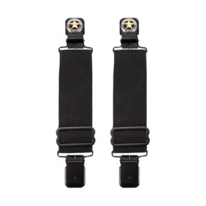 Police Star Black Alligator Boot Clips