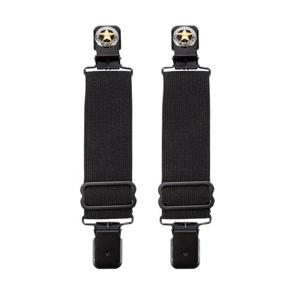 Police Star Black Alligator Boot Clips