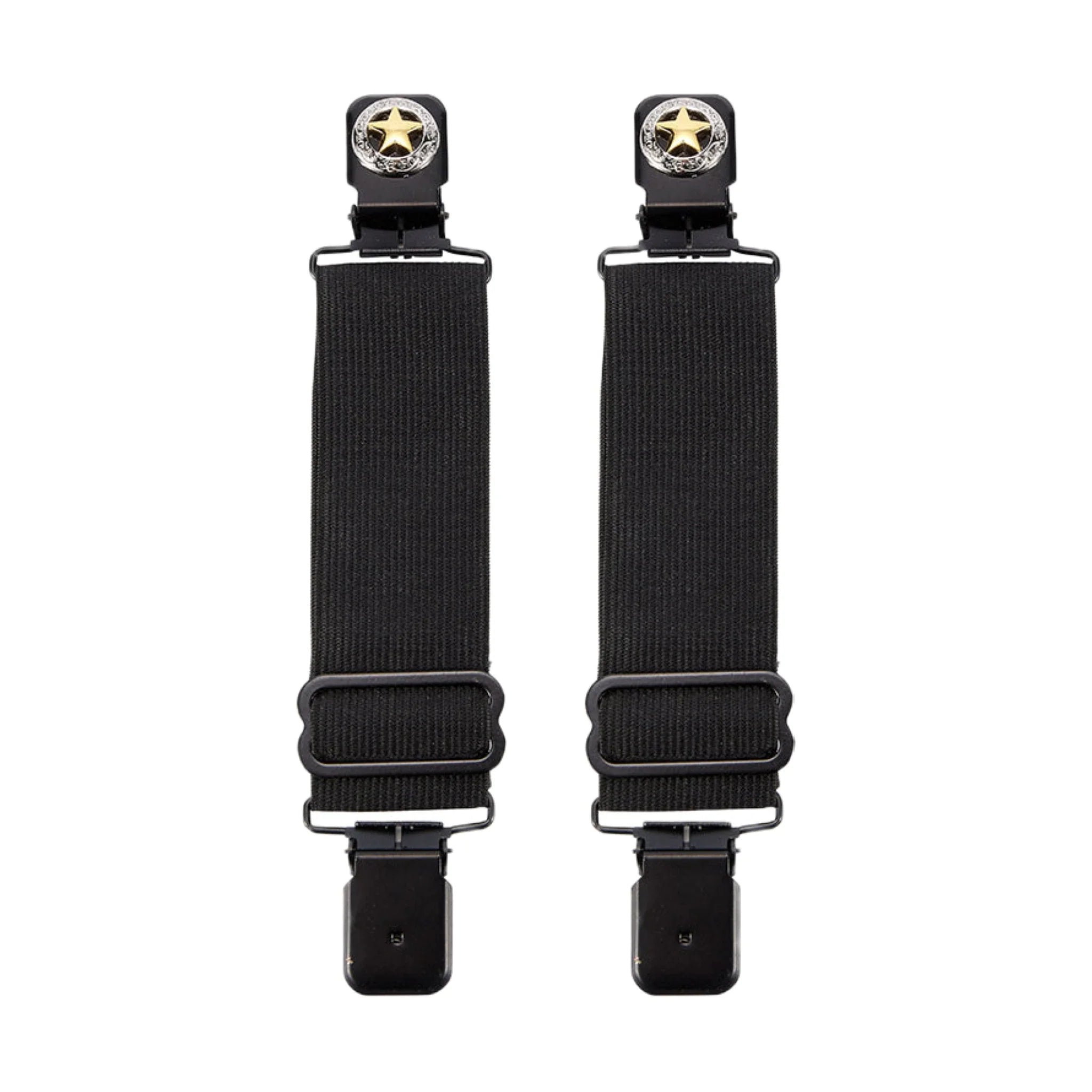 Police Star Black Alligator Boot Clips