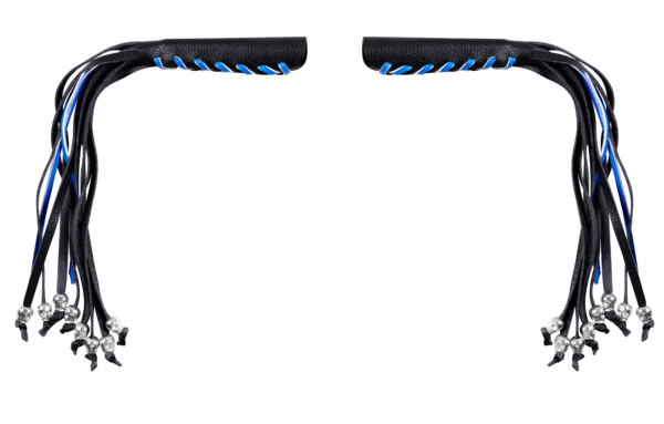 Motorcycle Brake Clutch Lever Covers Dream Apparel Black Blue Skull Fringe