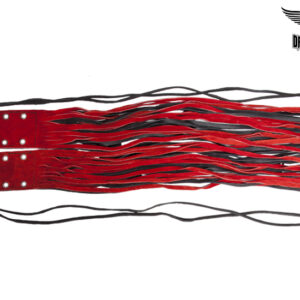 Leather Brake and Clutch Covers Red Black 21.5 Inch Length Motorcycle