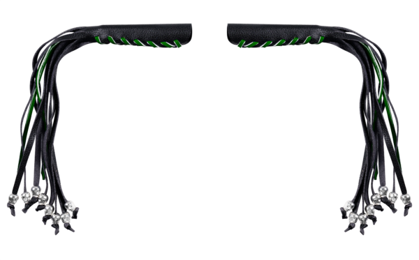 Motorcycle Brake Clutch Lever Covers Dream Apparel Black Green Skull Fringe