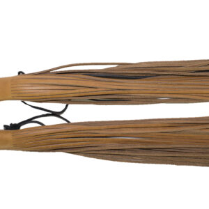 Leather Handlebar Covers with Fringe Tan Cowhide 4.5in Wide by Dream Apparel
