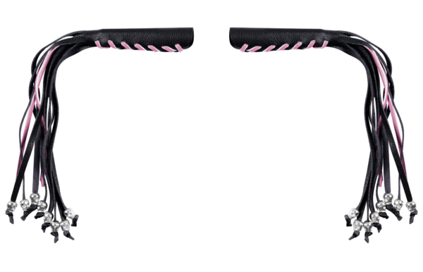 Motorcycle Brake Clutch Lever Covers Dream Apparel Skull Fringe Black Pink