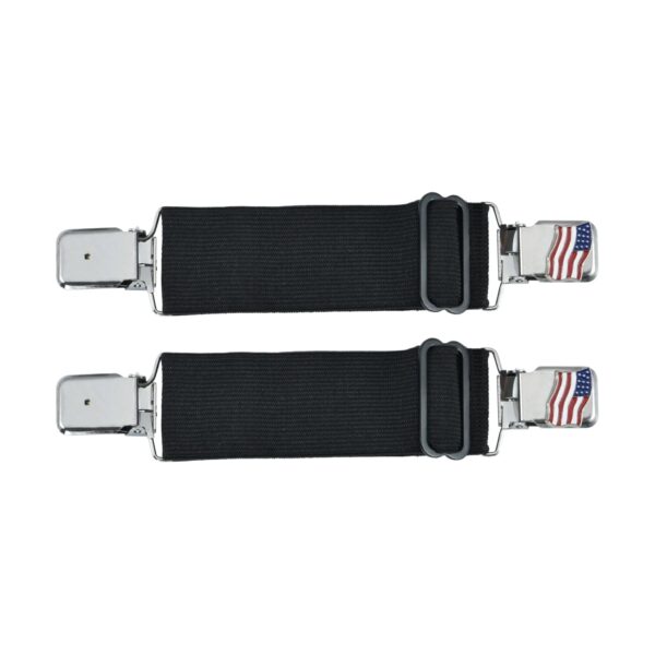 USA Flag Boot Clips Silver Boot Clips